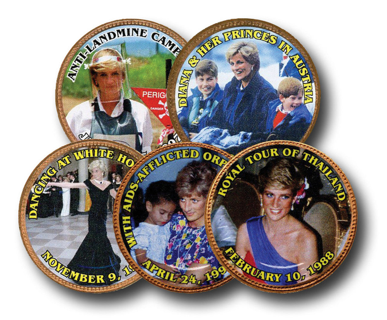 FranklinMint.com | Princess Diana Five Coin Set Great Britain