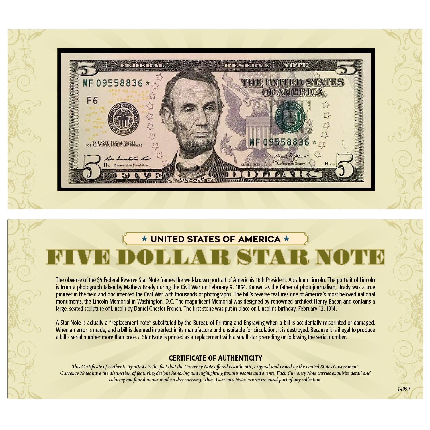 5 Dollar Star Notenull