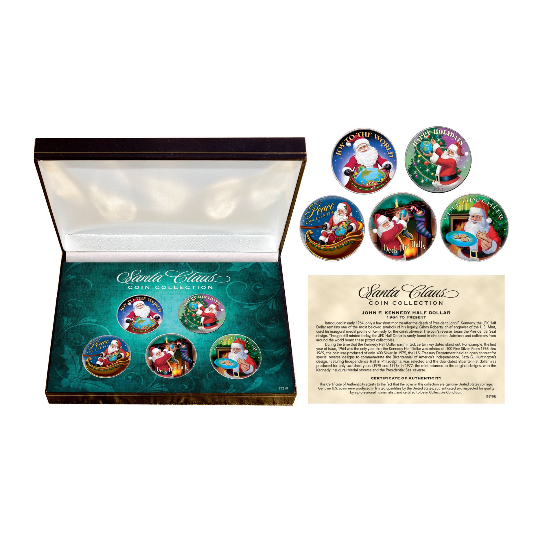 Santa Claus JFK Half Dollar Coin Box Set – The Franklin Mint