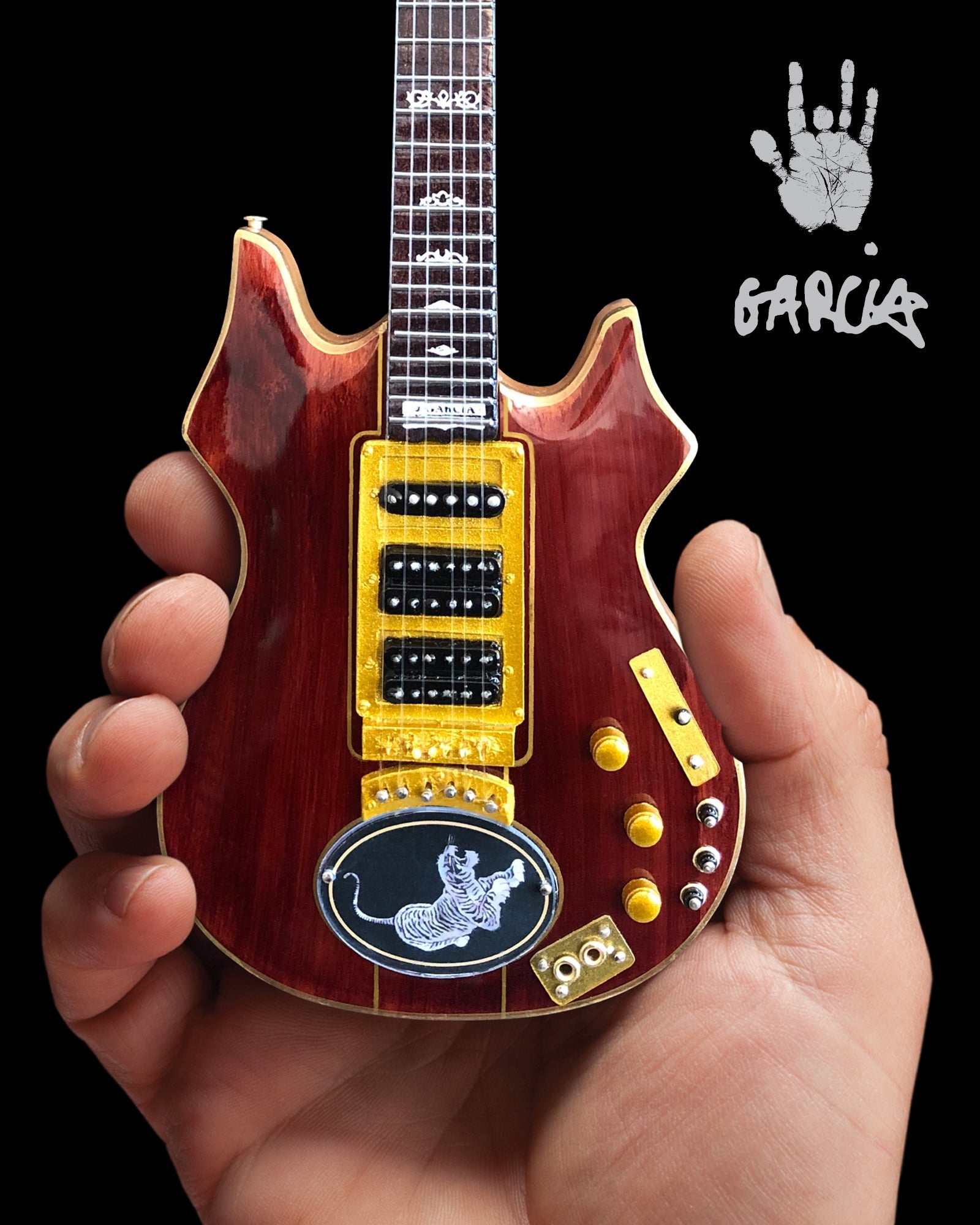FranklinMint.com | Jerry Garcia™ Tiger™ Tribute Mini Guitar