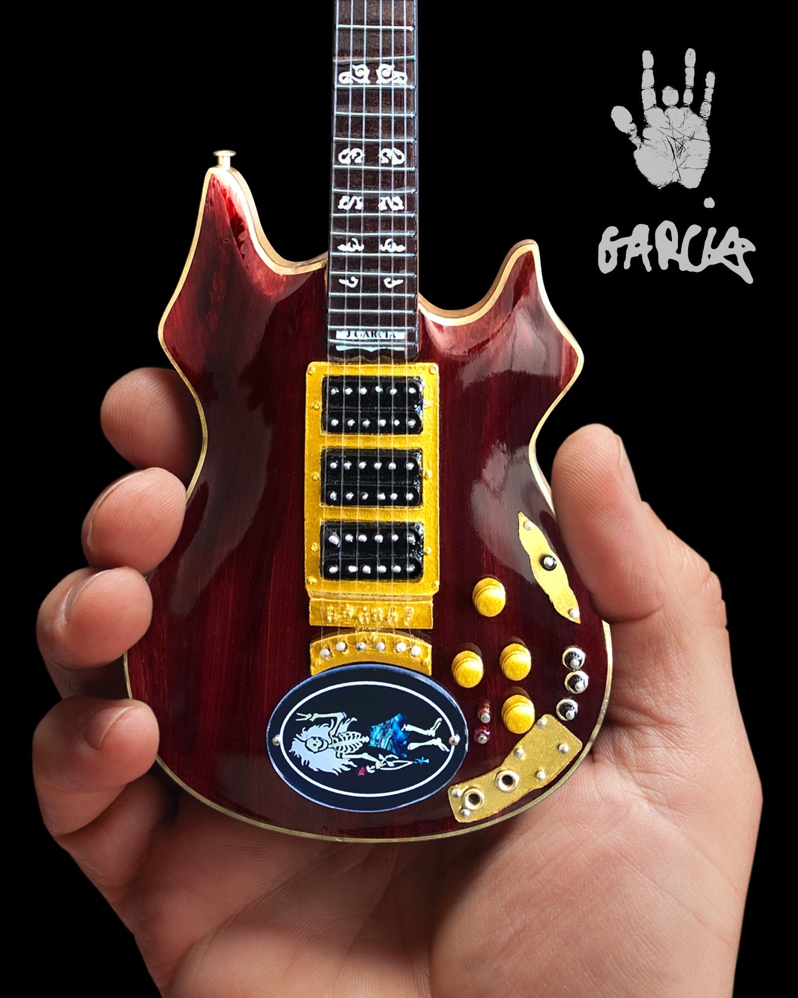 FranklinMint.com | Jerry Garcia™ Rosebud™ Tribute Mini Guitar