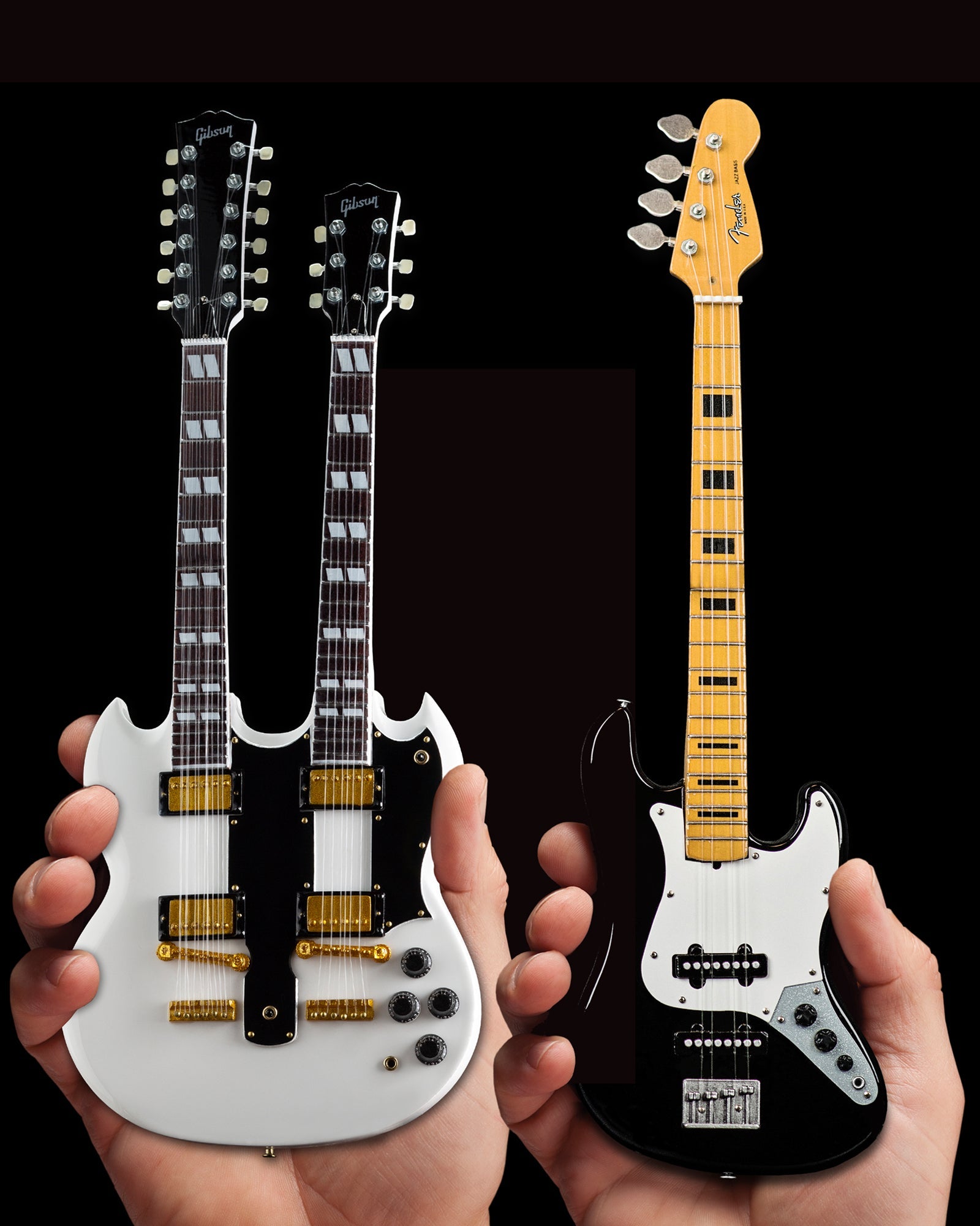 エレキギター FranklinMint.com | Set of 2 - Gibson EDS-1275 Doubleneck & Jazz