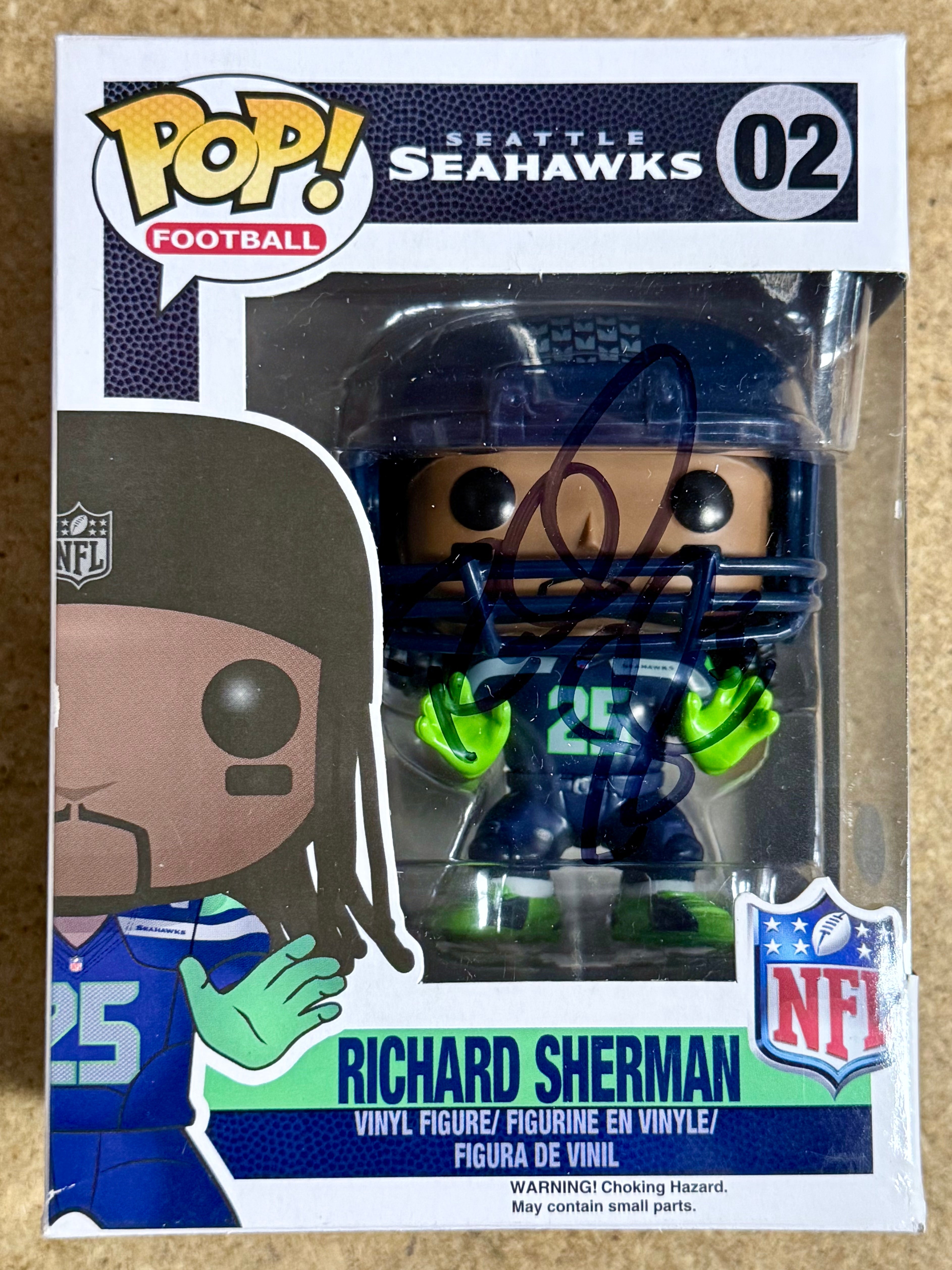 Autographed Richard Sherman NFL Seattle Seahawks Vaulted Funko Pop! #02