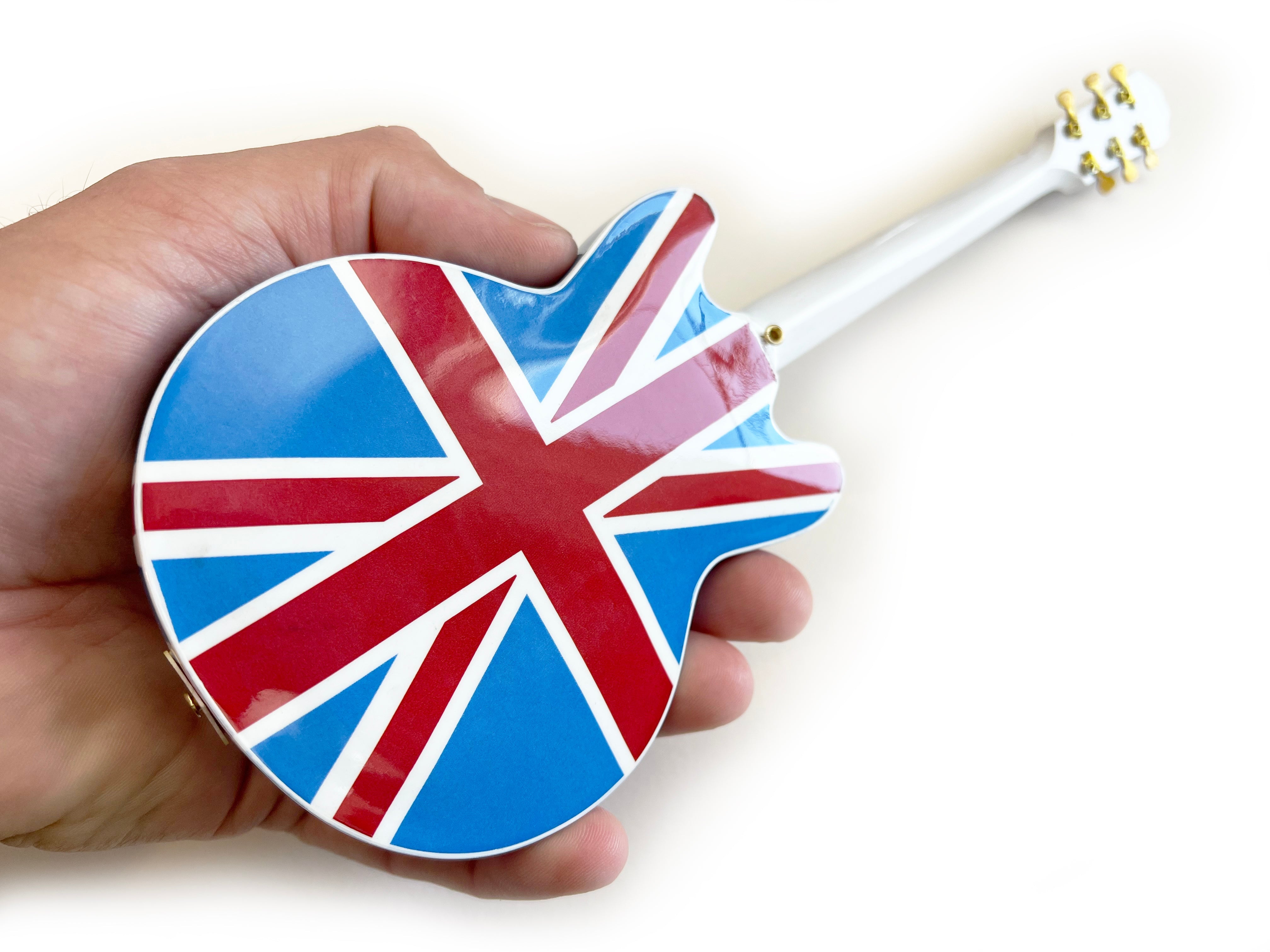 Epiphone "Union Jack Sheraton” Casino 1:4 Scale Mini Guitar Model - UK Flag