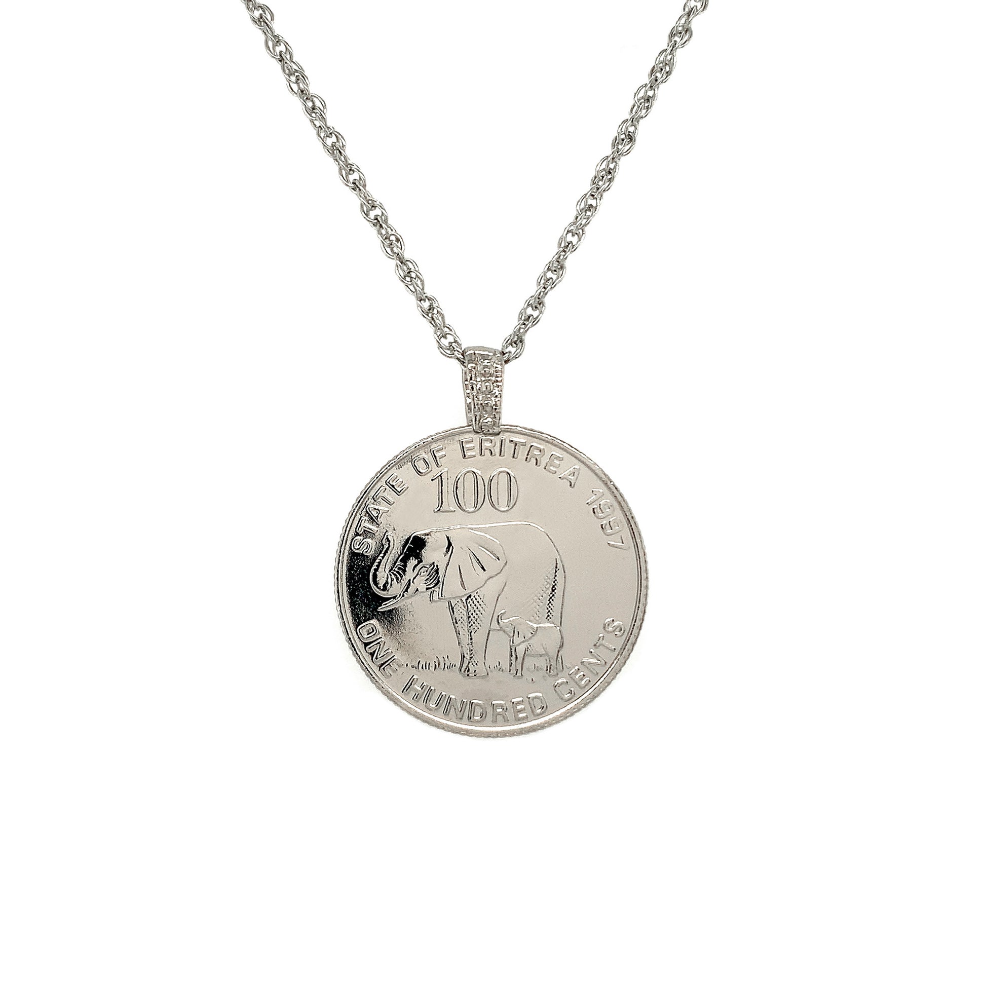 Lucky Elephant Coin Pendant