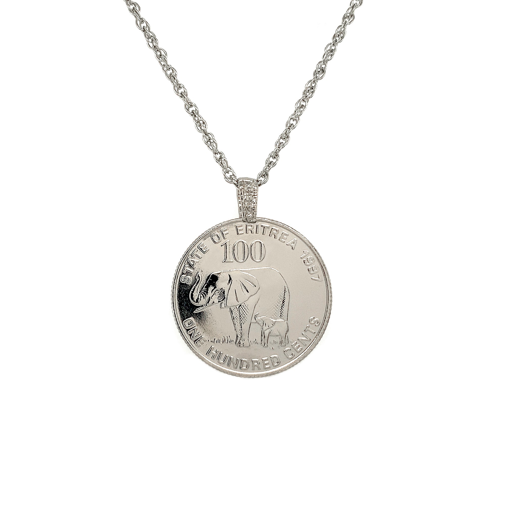Lucky Elephant Coin Pendant