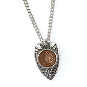 1800s Indian Cent Arrowhead Men's Coin Pendant