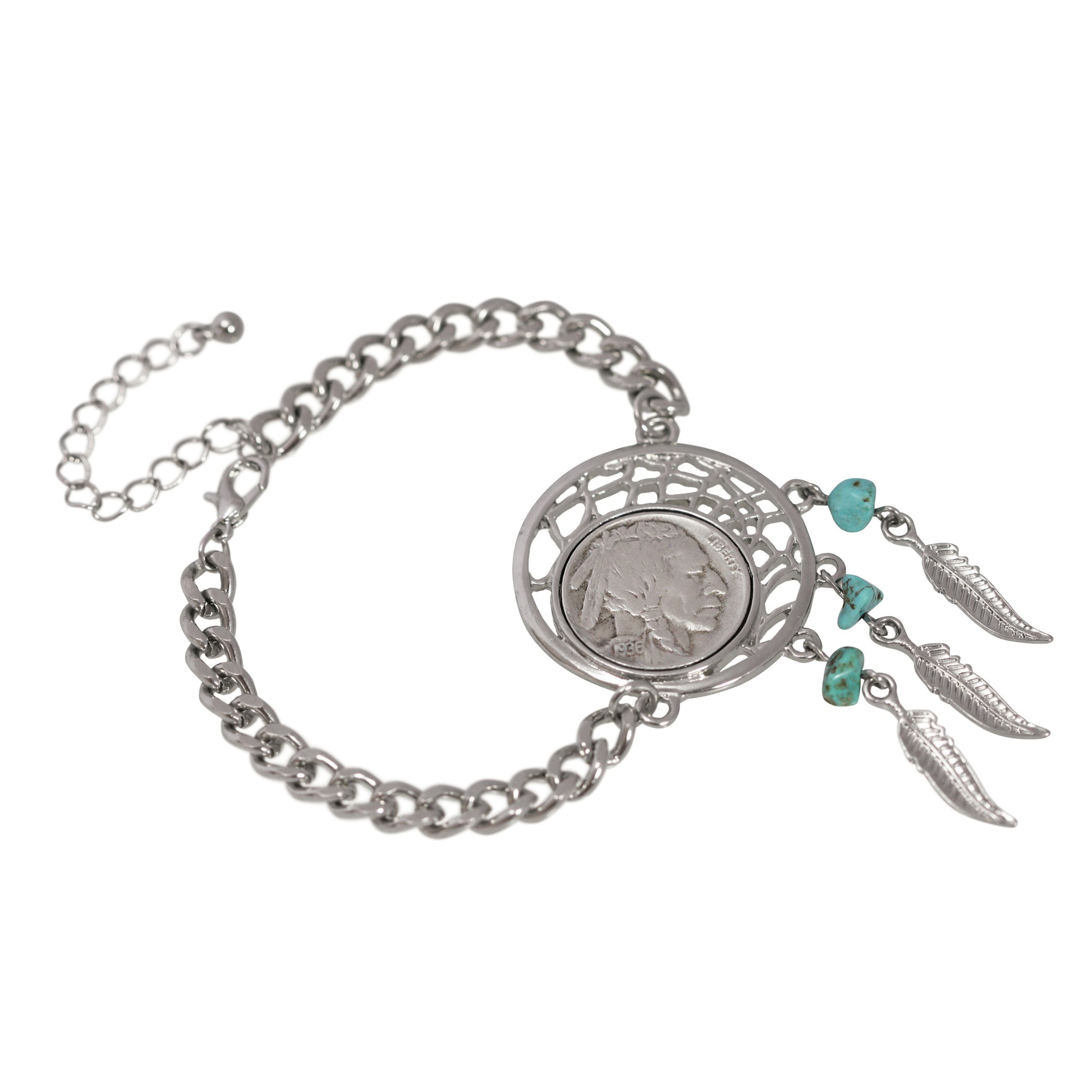 Buffalo Nickel Dream Catcher Bracelet