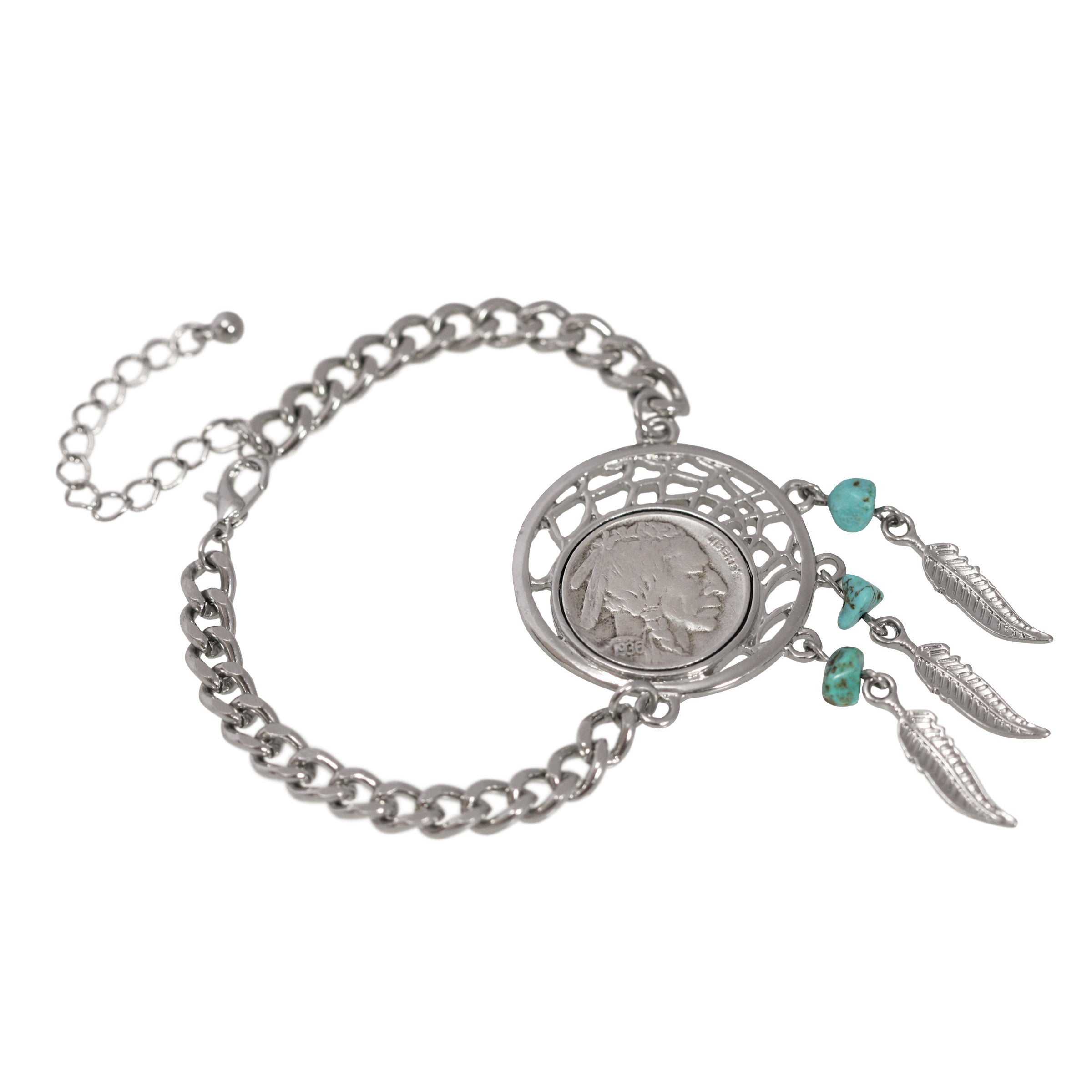 Buffalo Nickel Dream Catcher Bracelet
