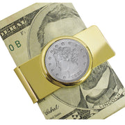 1883 First-Year-of-Issue Liberty Nickel Goldtone Coin Money Clip