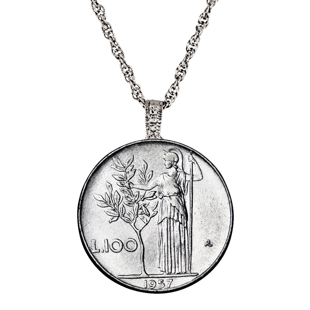 Italian Lire Coin Pendant