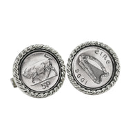 Irish Bull 5 Pence Coin Cuff Links