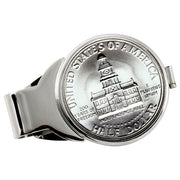 JFK Bicentennial Half Dollar Silvertone Coin Money Clip