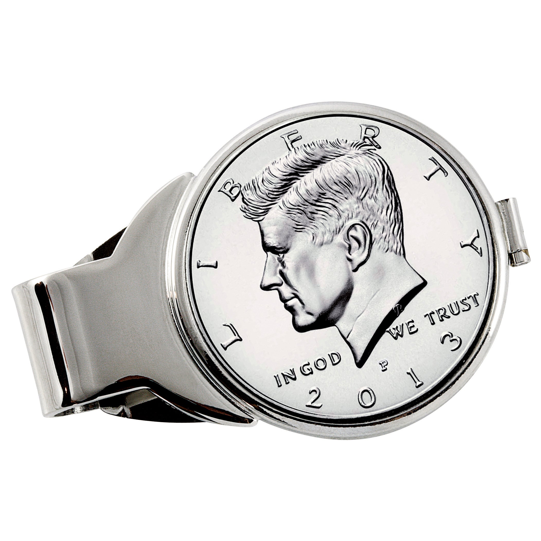 Proof JFK Half Dollar Silvertone Coin Money Clip
