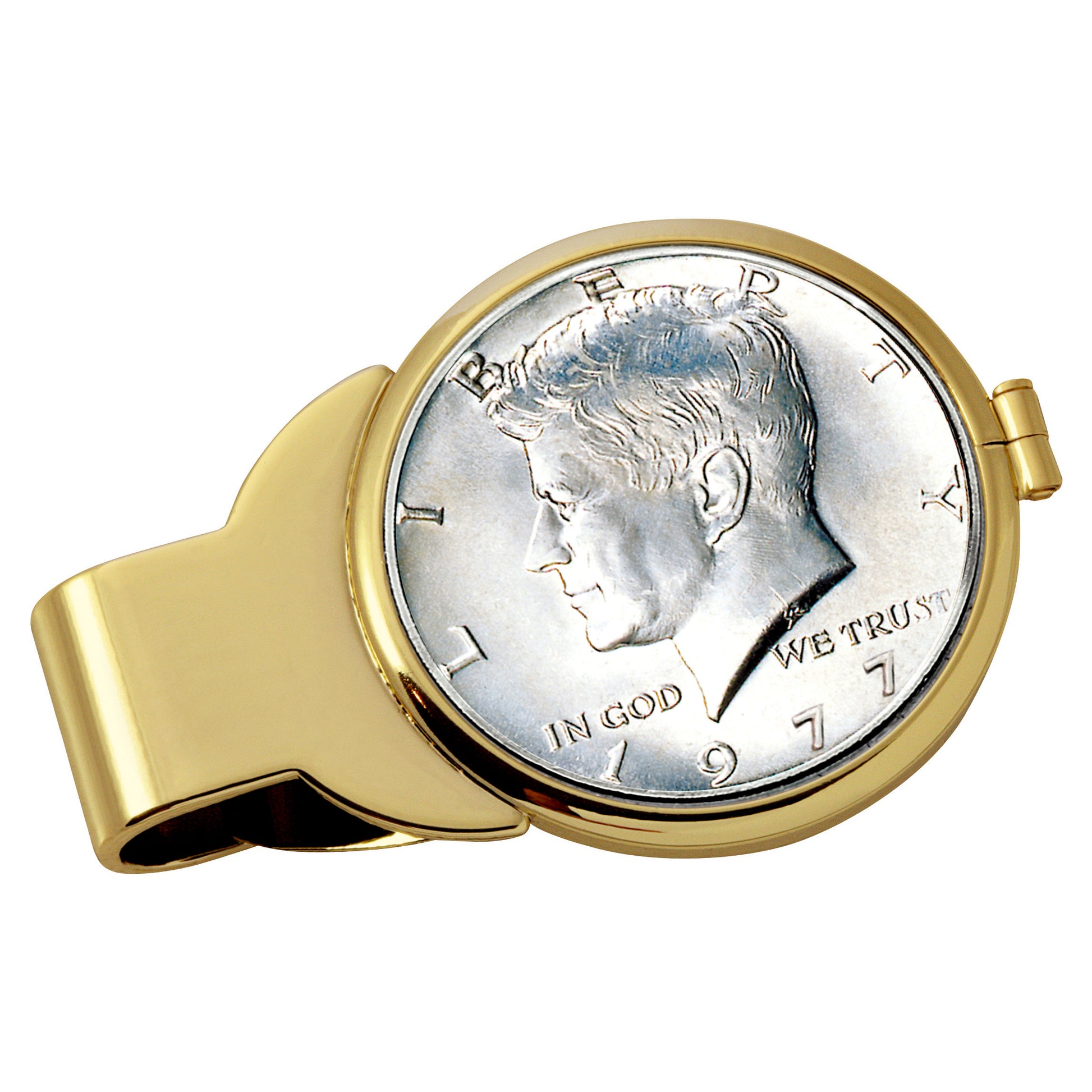 JFK Half Dollar Goldtone Coin Money Clip