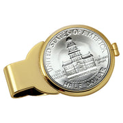 JFK Bicentennial Half Dollar Goldtone Coin Money Clip