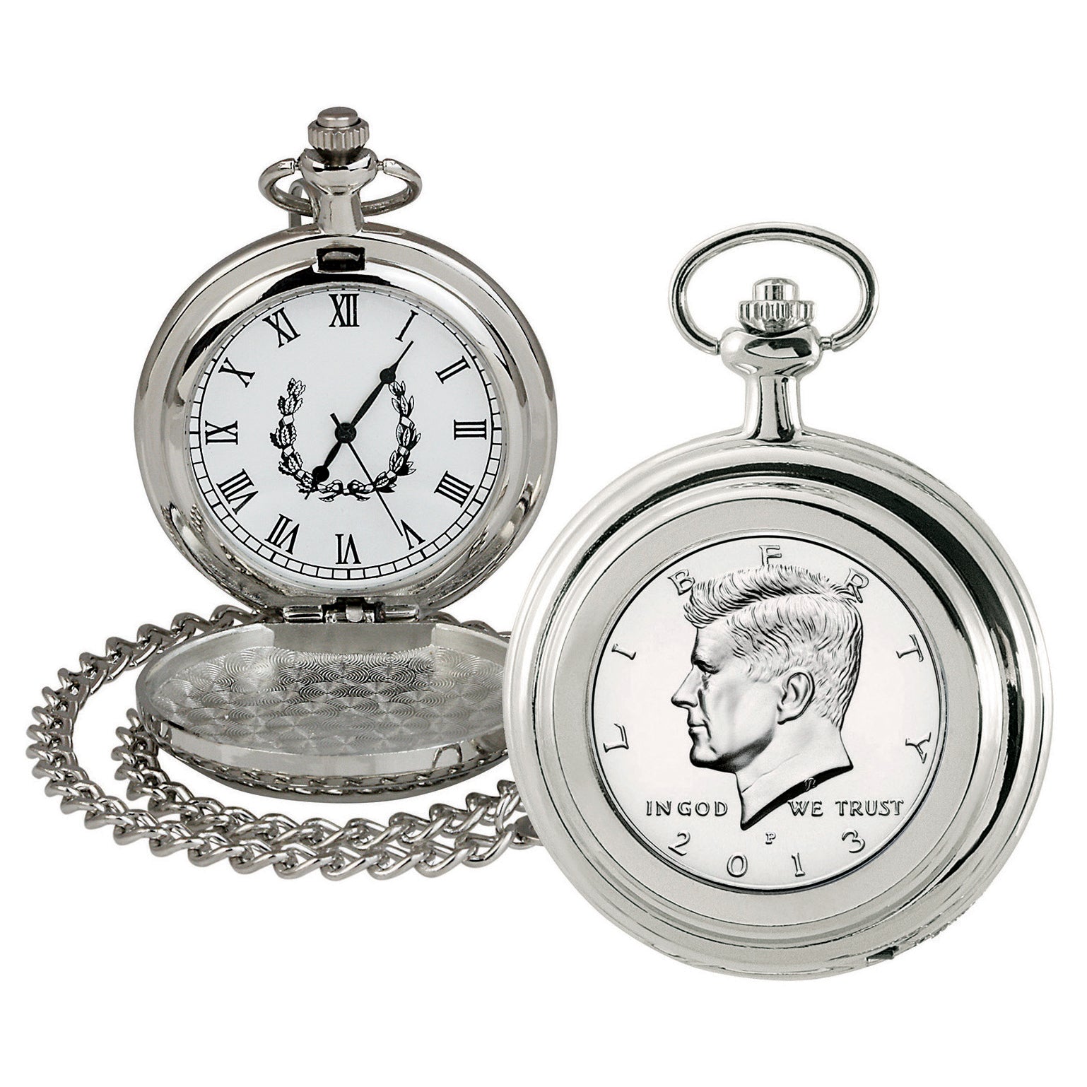 Proof JFK Half Dollar Coin Pocket Watch