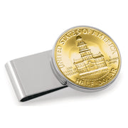 Gold-Layered JFK Bicentennial Half Dollar Stainless Steel Silvertone Coin Money Clip