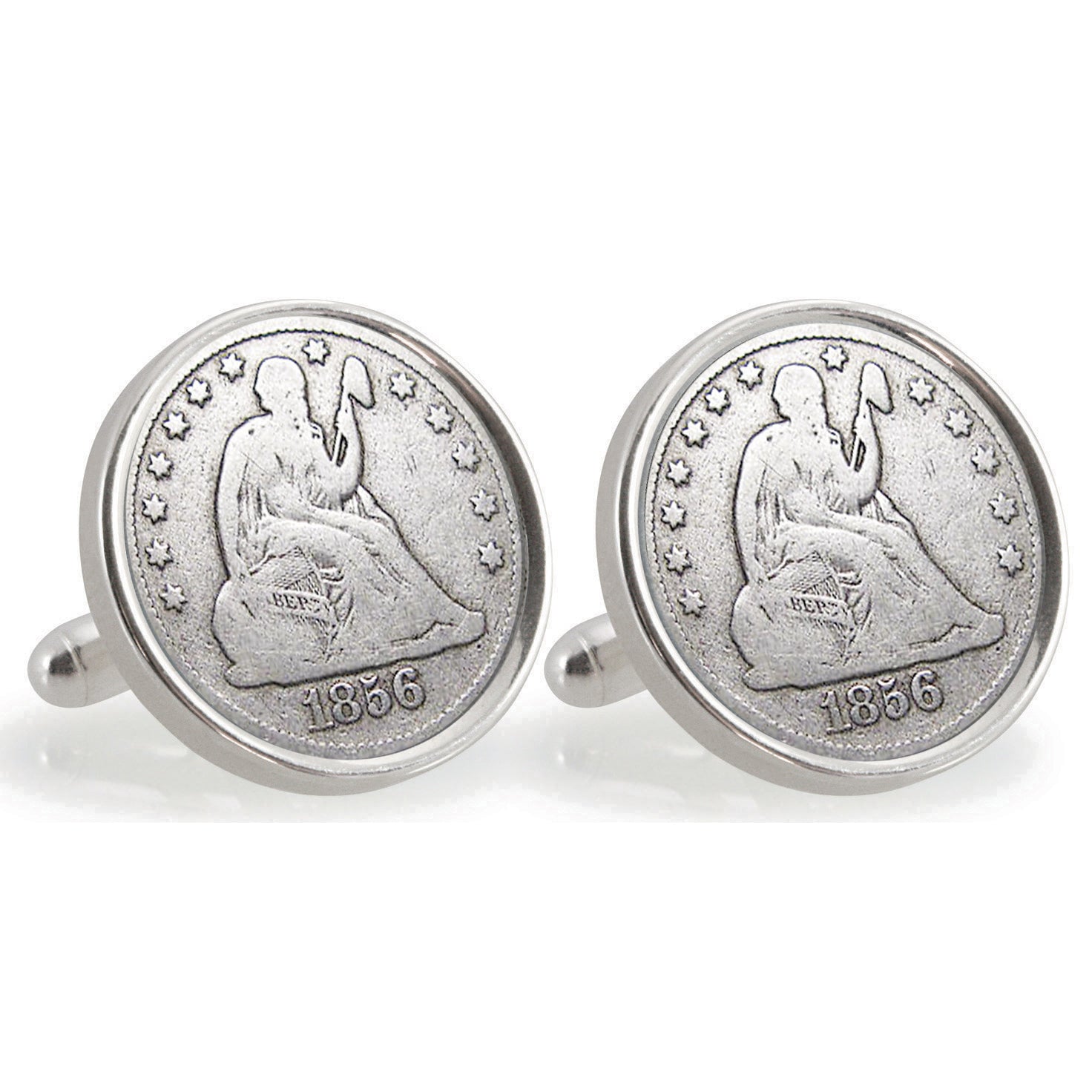 Auburn University 1856 Sterling Silver Dime Coin Cuff Links