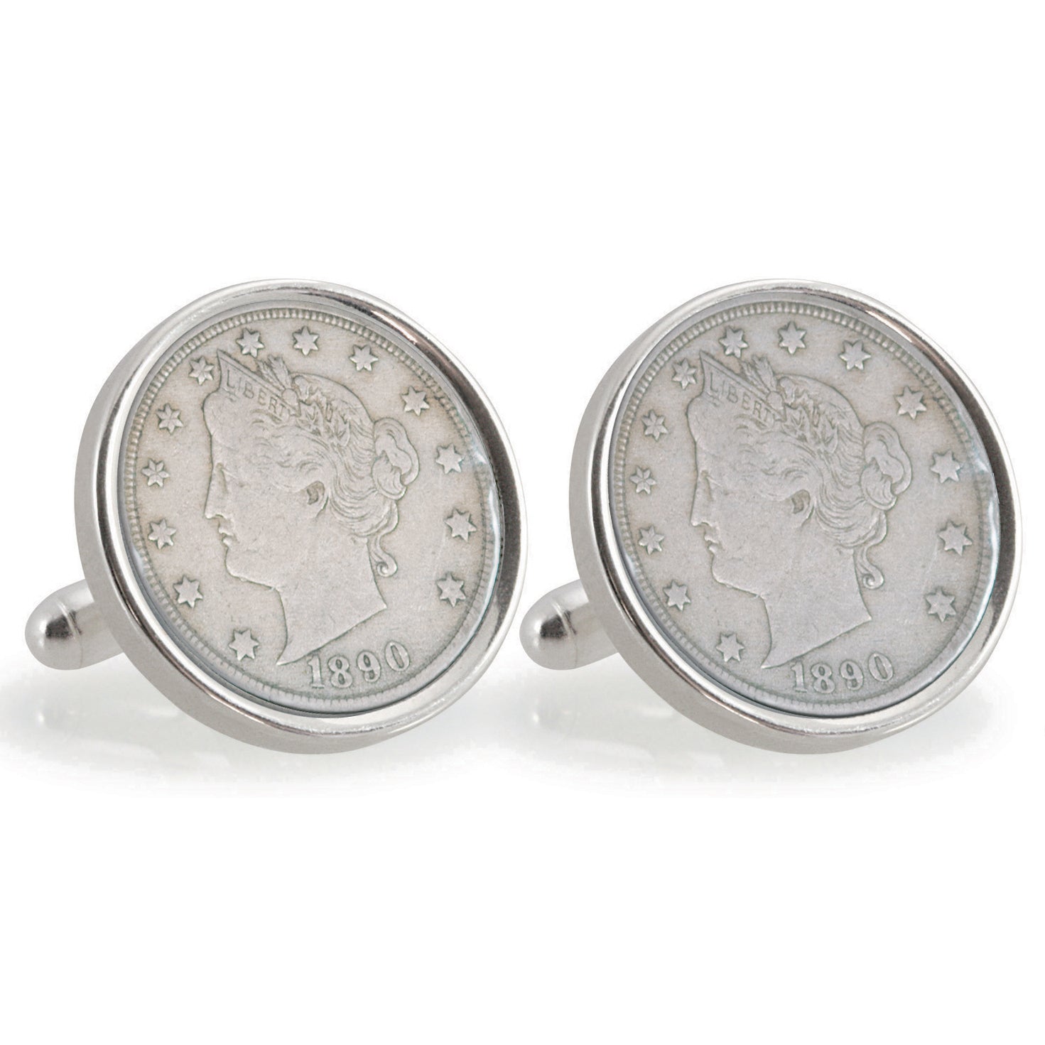 University of Oklahoma 1890 Sterling Silver Nickel Coin Cufflinks