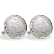 University of Oregon 1876 Sterling Silver Dime Coin Cuff Links