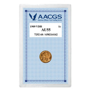 1909 VDB Penny Graded AU55