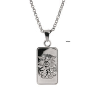 Angel Ingot Coin Pendant - Silvertone