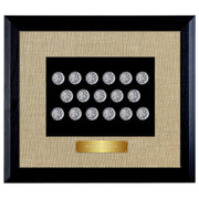Last 20 Years of Buffalo Nickels in Wood Frame