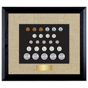 World War II Coin Collection in Wood Frame