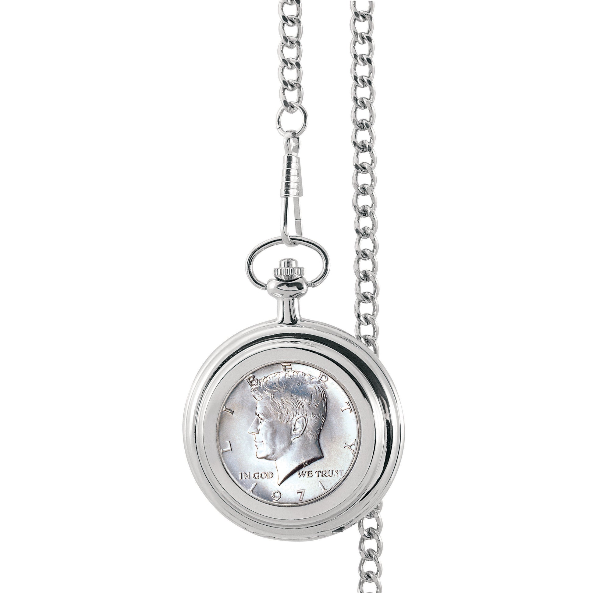 Monogrammed JFK Half Dollar Coin Pocket Watch
