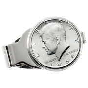Monogrammed JFK 1964 First Year of Issue Half Dollar Silvertone Coin Money Clip