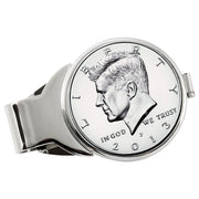 Monogrammed Proof JFK Half Dollar Silvertone Coin Money Clip