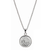 Irish Threepence Coin Pendant Necklace