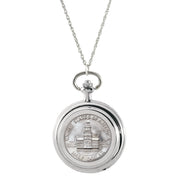 JFK Bicentennial Half Dollar Coin Pocket Watch Coin Pendant Necklace