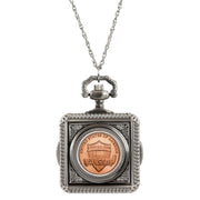Lincoln Union Shield Penny Coin Pocket Watch Coin Pendant Necklace