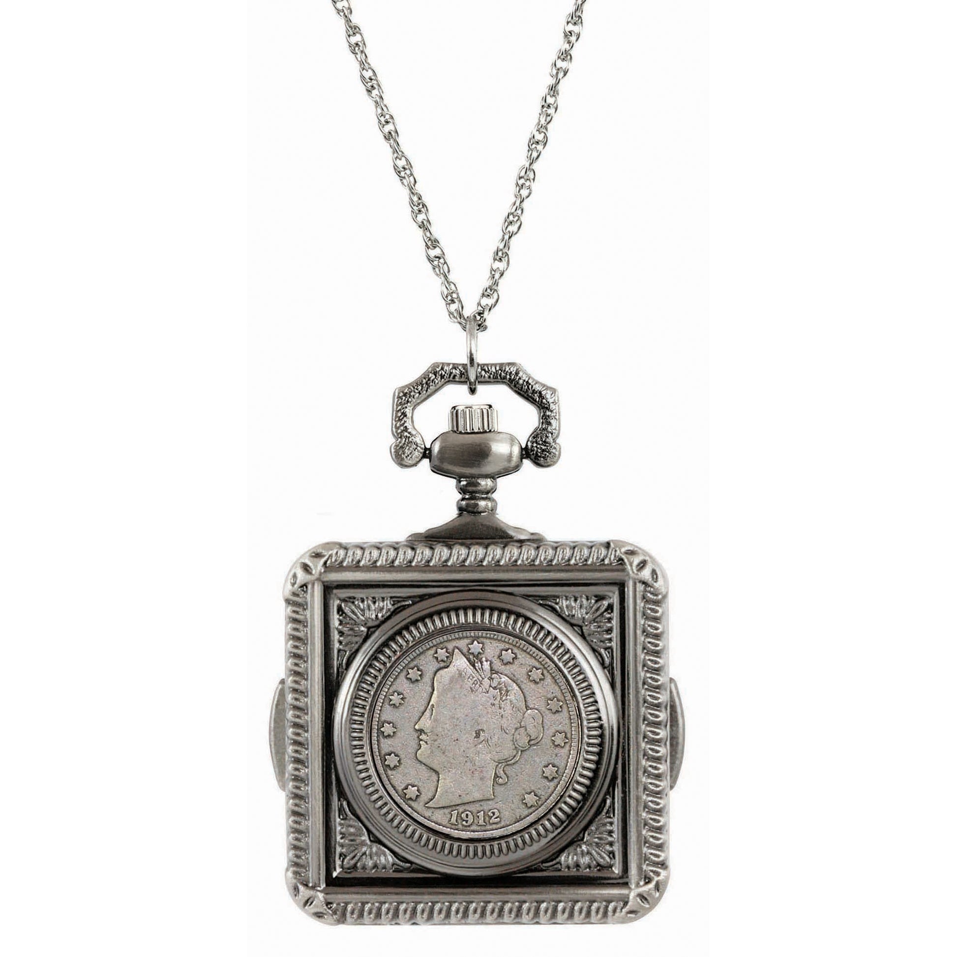 Liberty Nickel Coin Pocket Watch Coin Pendant Necklace