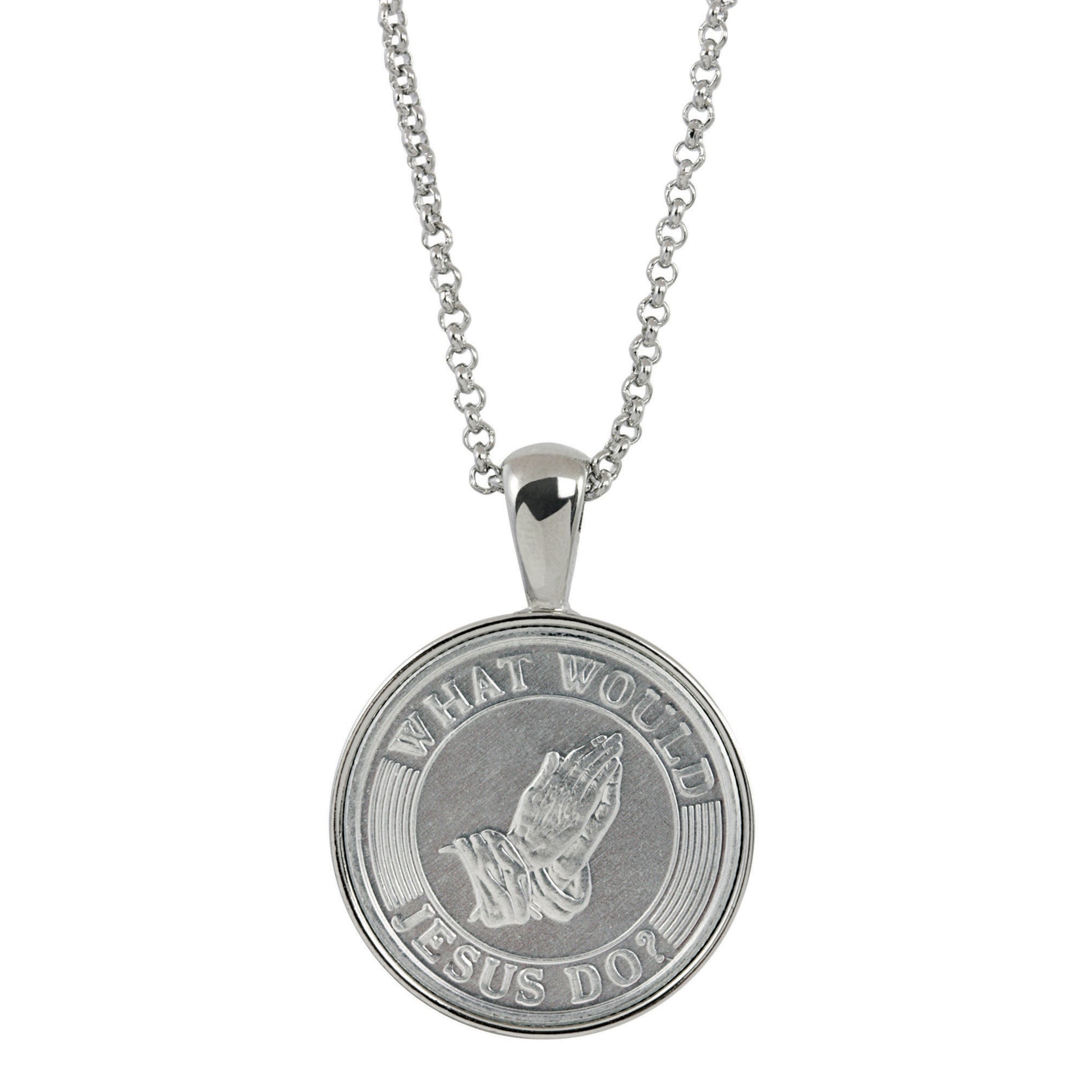 What Would Jesus Do Coin Pendant 