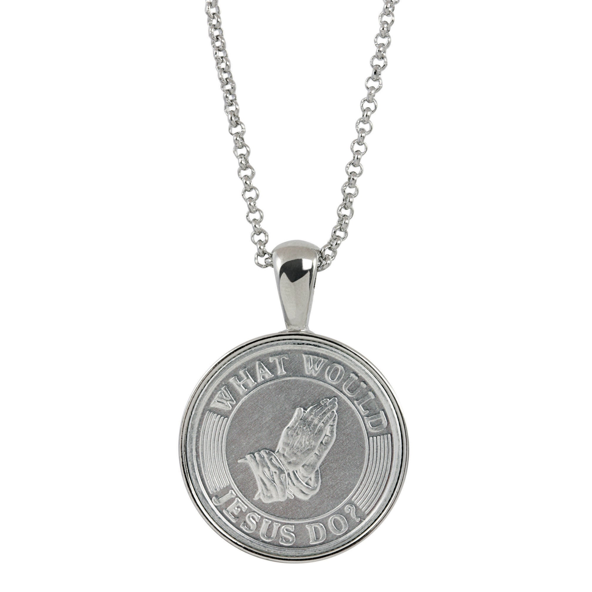 What Would Jesus Do Coin Pendant 