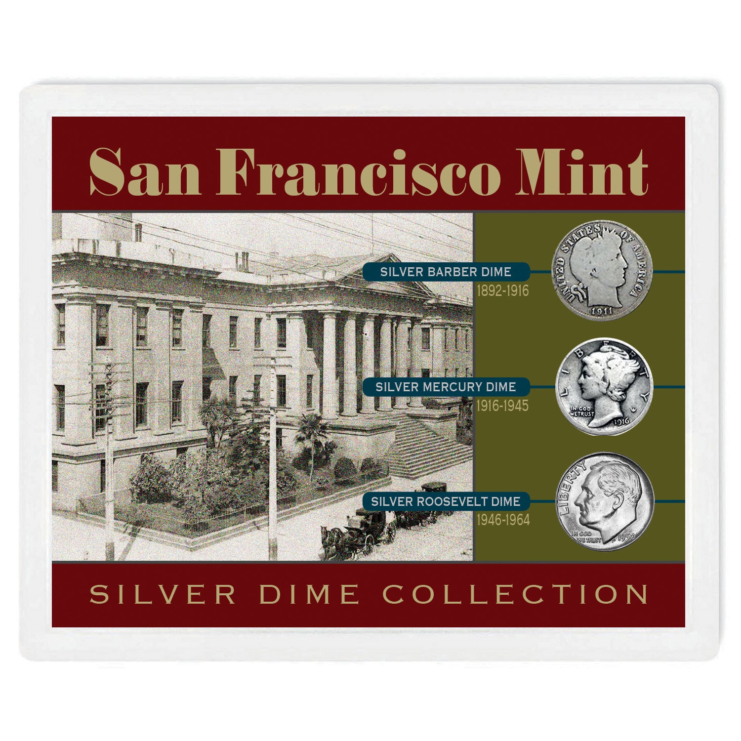 San Francisco Mint Silver Dime Collection