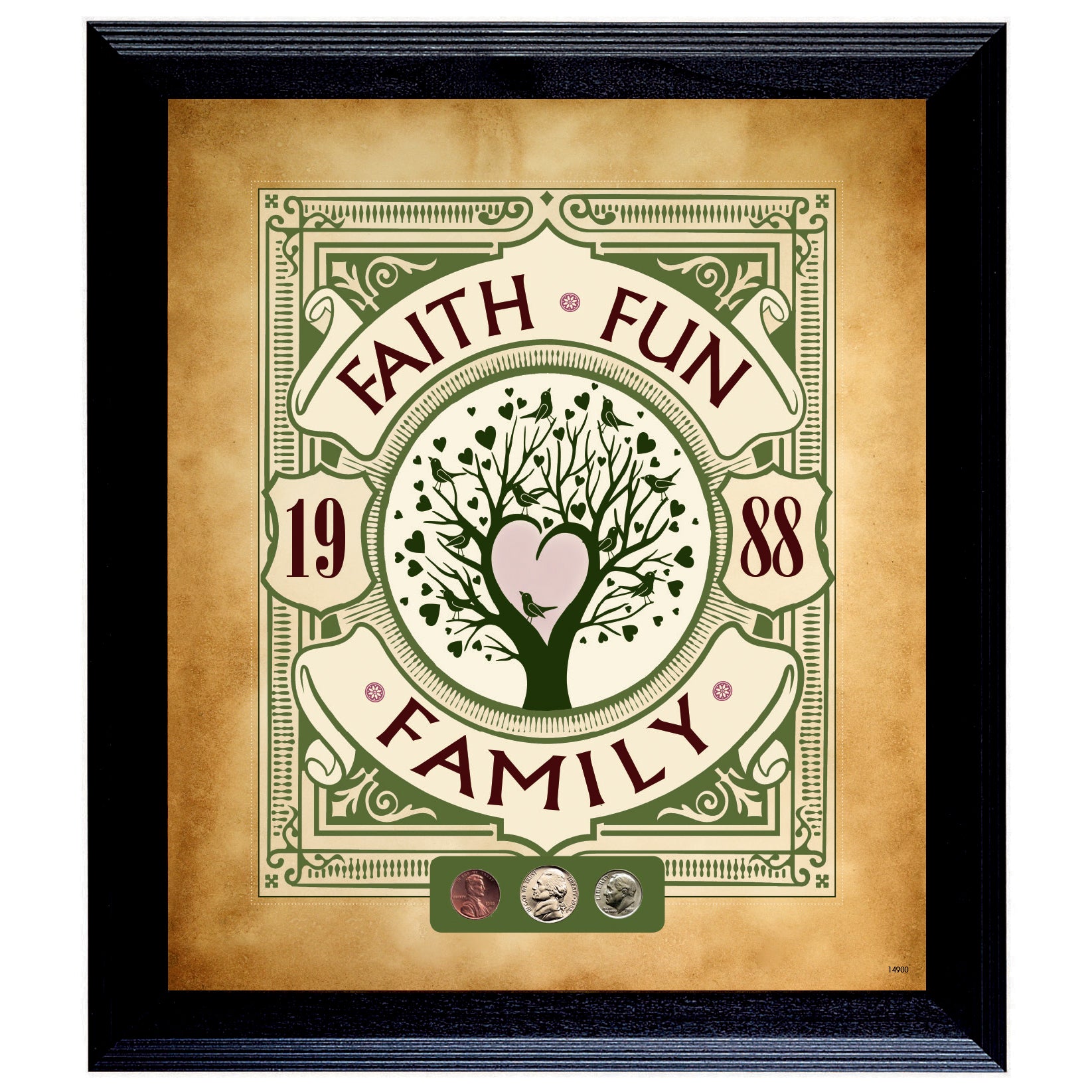Year To Remember Faith, Fun, Family Coin Frame