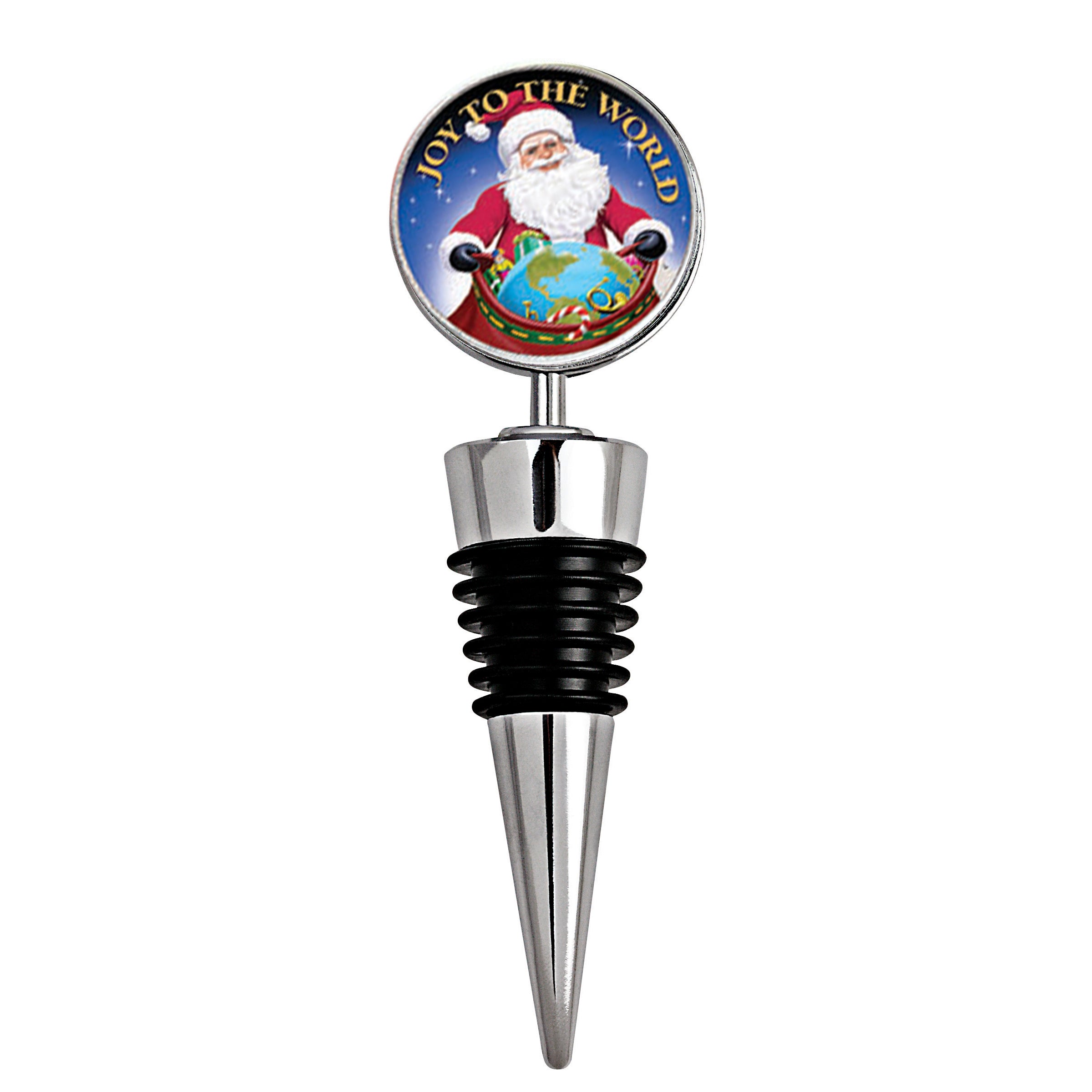 Santa Claus JFK Half Dollar Coin Wine Stopper