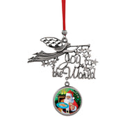 Joy to the World Santa Yule Tide Cheer JFK Half Dollar Ornament