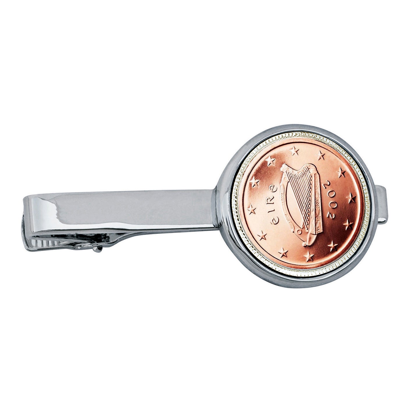 Irish 2 Euro Bar Coin Tie Clip