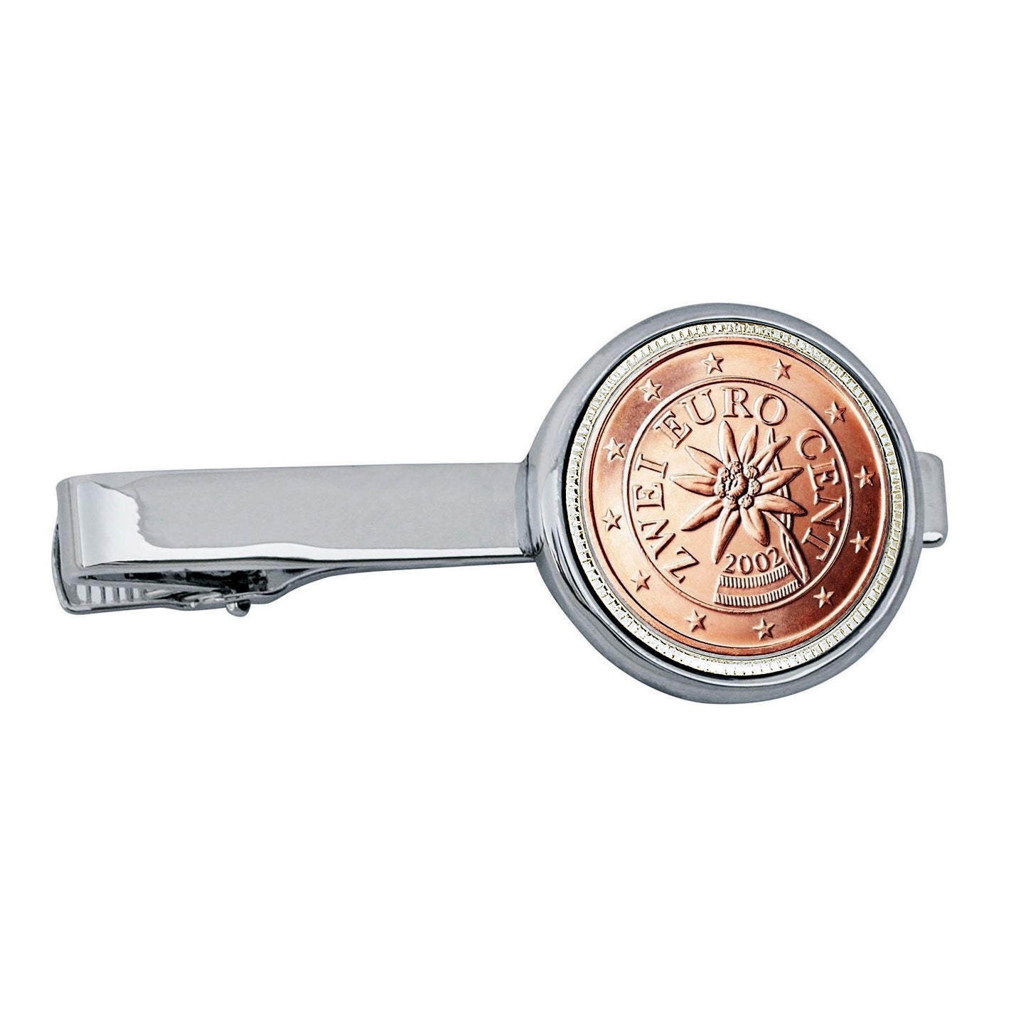 Austrian 2 Euro Bar Coin Tie Clip