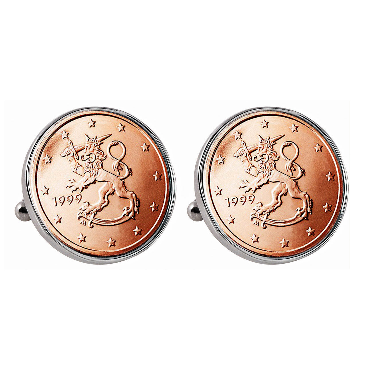 Finland 2 Euro Coin Cufflinks