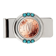 Irish 2 Euro Coin Turquoise Money Clip