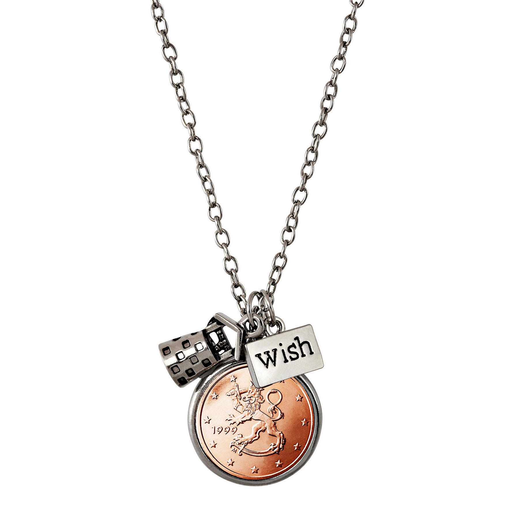 Finland 2 Euro Coin Wishing Well Pendant