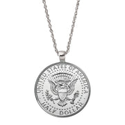 Presidential Seal Half Dollar Coin Silvertone Pendant