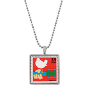 United States Postage Woodstock Celebration Stamp Ball Chain Necklace