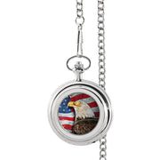 American Bald Eagle Colorized JFK Half Dollar Pocket Watch